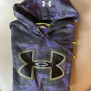 Under Armour Black and Purple Hoodie